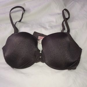Victoria’s Secret dark grey demi bra.  Size 36DD.